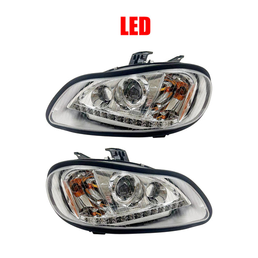 1 Pair (LH and RH) LED Headlight For 2002-2018 Freightliner M2 106 112 Trucks