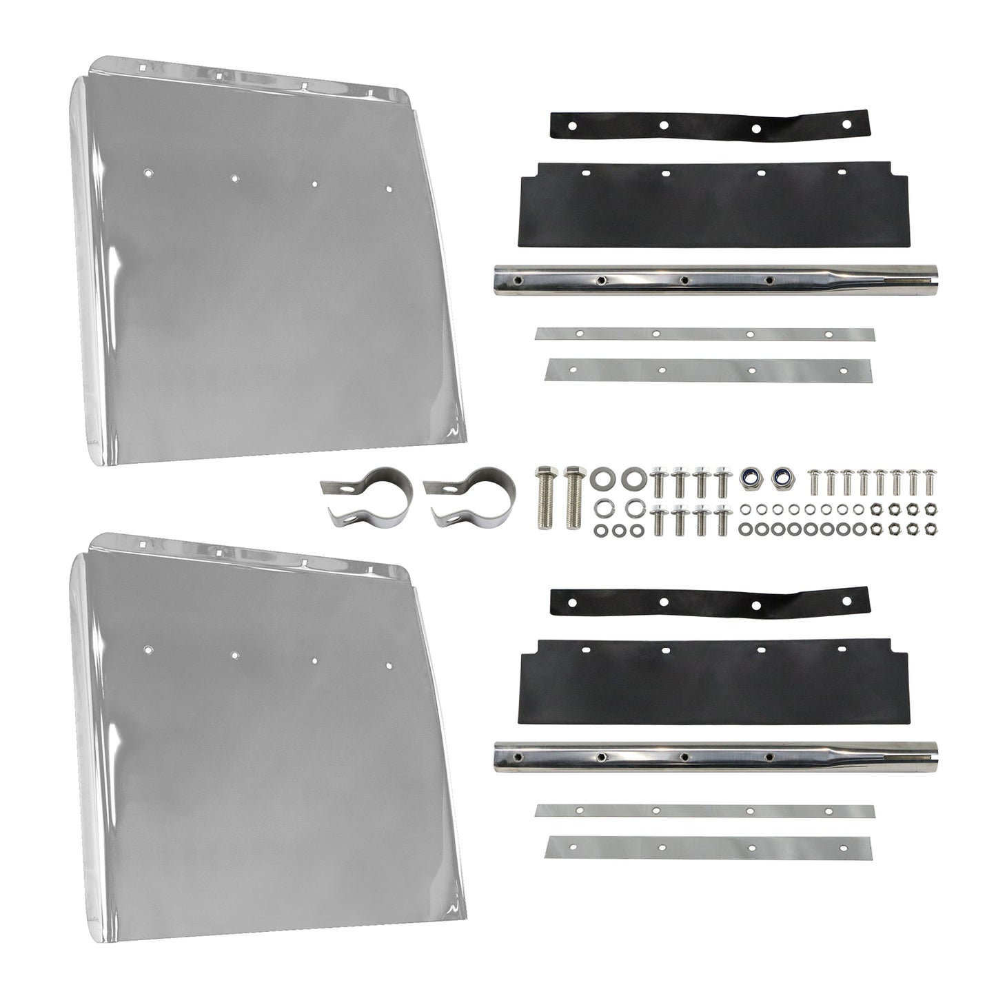 24"x24" Quarter Fender Stainless Steel Mud Guard