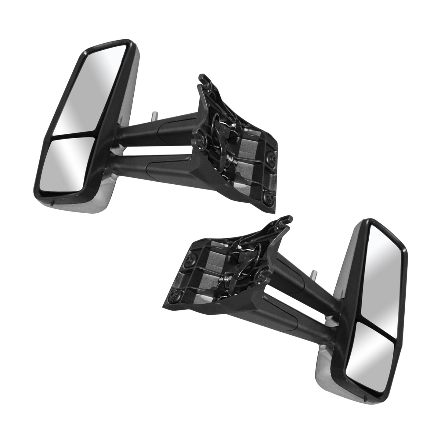 LH RH Pair Power Heated Hood Rear Side View Mirror With Arm For 2013-2019 Kenworth T680 14-19 T880