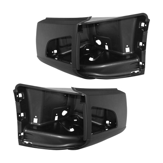 Pair Front LH & RH Corner Bumper With Fog Light Hole For 2018- Current Volvo VNL