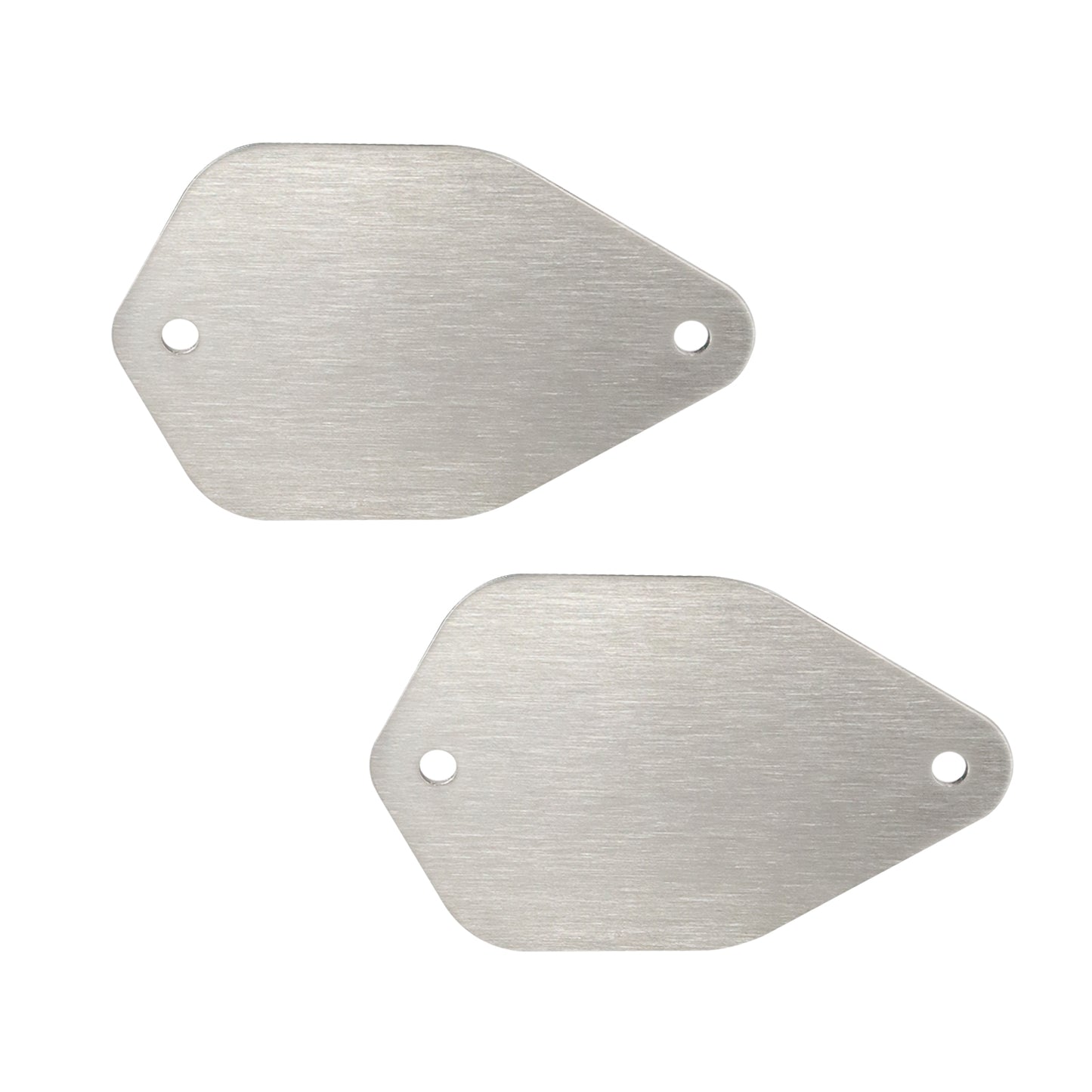 2x Polished Stainless Steel Air Horn Delete Plate Cover For Peterbilt