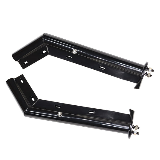 Pair 27" Long Powder Coated Black Angled Mud Flap Hanger